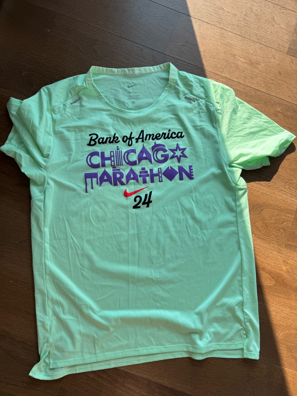 BoA America Chicago Marathon Mint Short Sleeve Tee - Nike 24